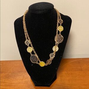 Sarah Coventry Elegant Glass and metal Necklace